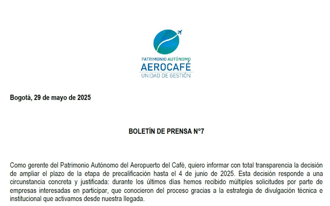 Boletín de Prensa 07-2025