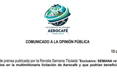 COMUNICADO A LA OPINIÓN PÚBLICA