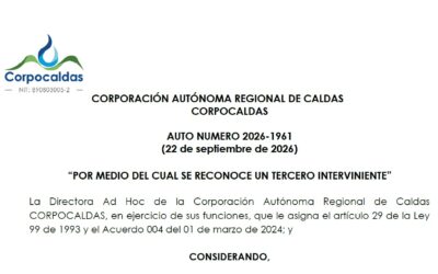 Reconocimiento Oficial ante Corpocaldas